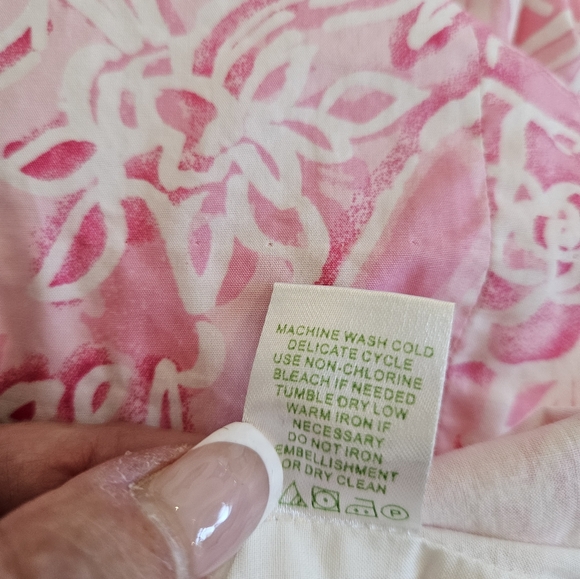 EUC Lilly Pulitzer Cocoa Lace Trim Dress. Pink Halter Dress - Picture 2 of 16